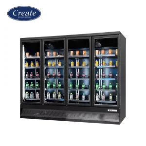 Commercial Glass Door Upright Freezer Display Showcase Cabinet