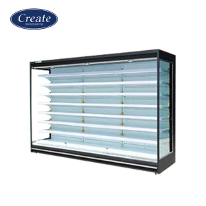 Supermarket Open Chiller Upright Freezer Multideck Air Curtain Display Fridge