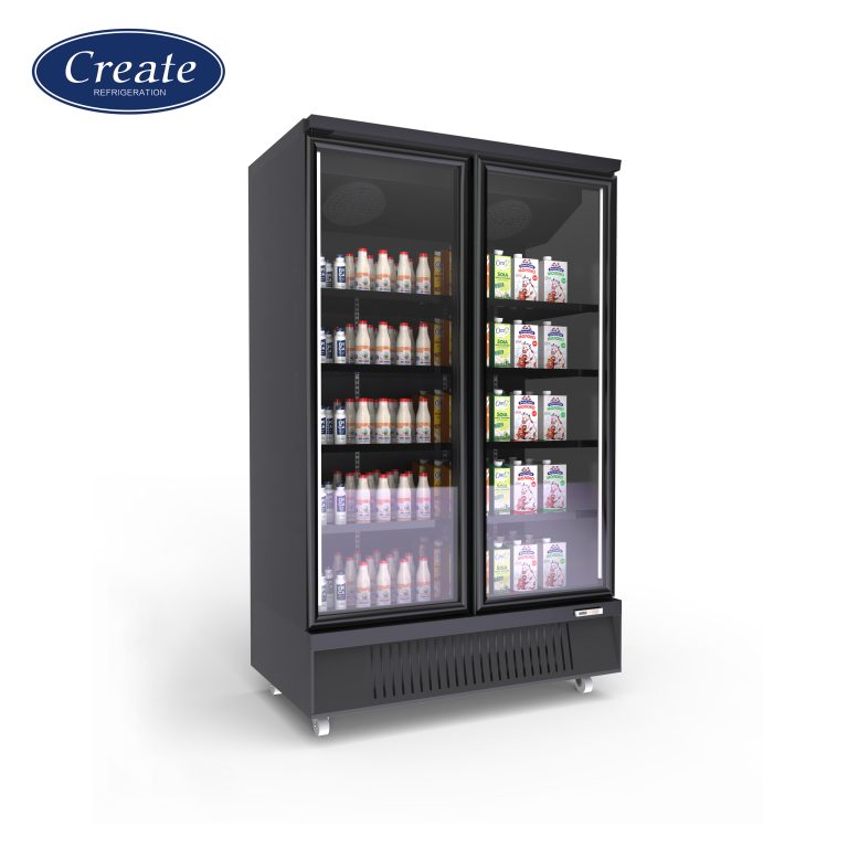 Supermarket Display Refrigerator /Freezer With 2 Doors