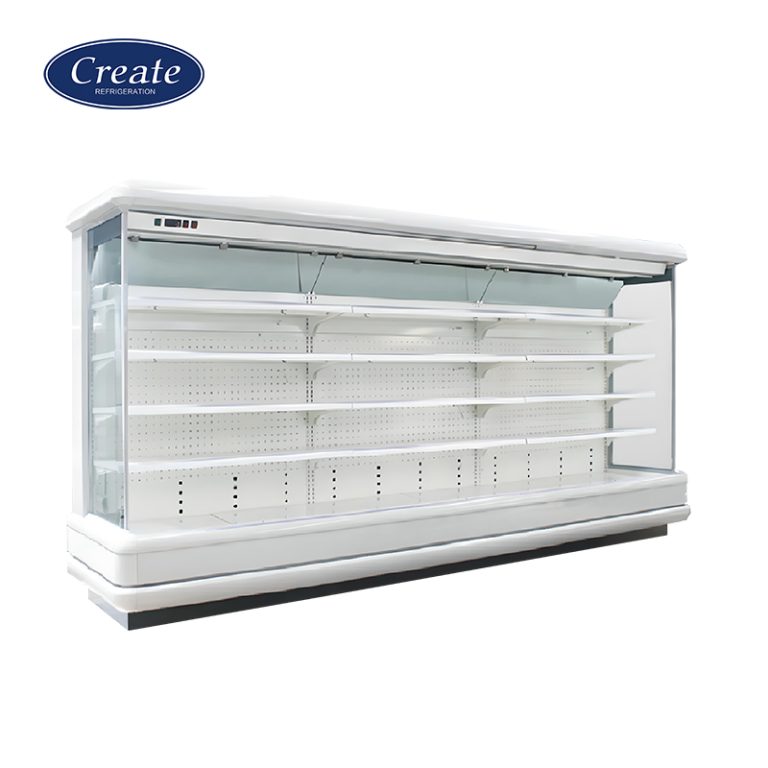 Customize Supermarket Dairy Fruits Display Showcase Half Multideck Cooler