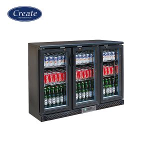 3 Doors Commercial Used Glass Door Back Bar Beer Beverage Cooler Fridge