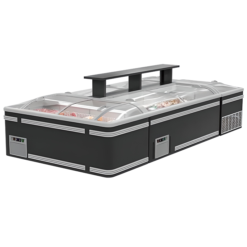 Supermarket New Commercial Display Island Freezers For Frozen Food - Push and Pull